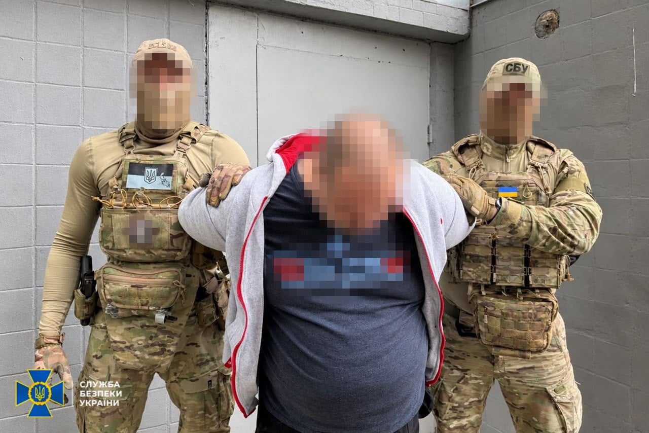 SBU:n julkaisema kuva pidätystilanteesta. (Kuva: Ukrainan turvallisuuspalvelu/Služba bezpeky Ukrajiny, SBU)