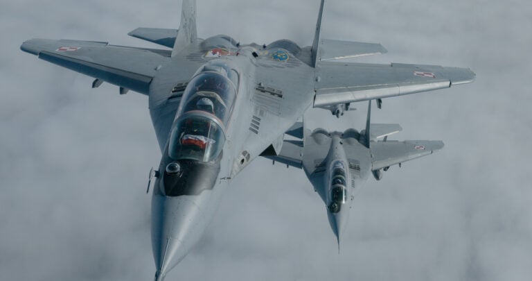 Puolan MiG-29-hävittäjiä harjoituksessa. / NATO