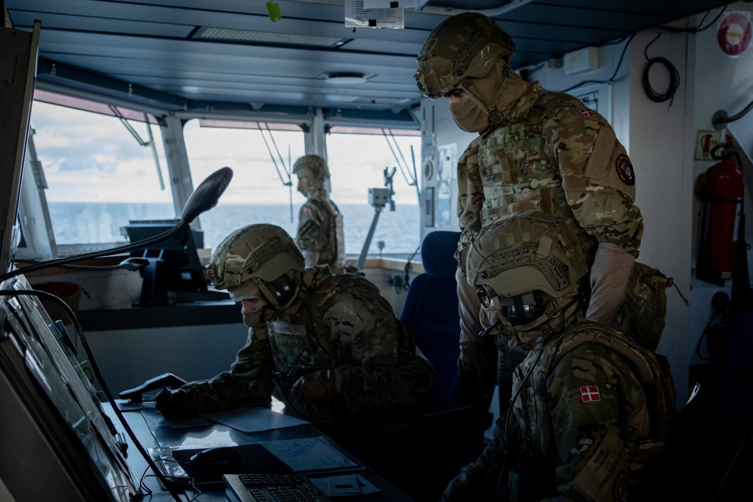 Danish crew prepare to take evasive manoevres during an anti-torpedo drill. / NATO