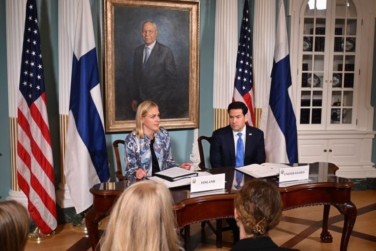 Ulkoministerit Elina Valtonen ja Marco Rubio tapasivat tänään Washingtonissa.