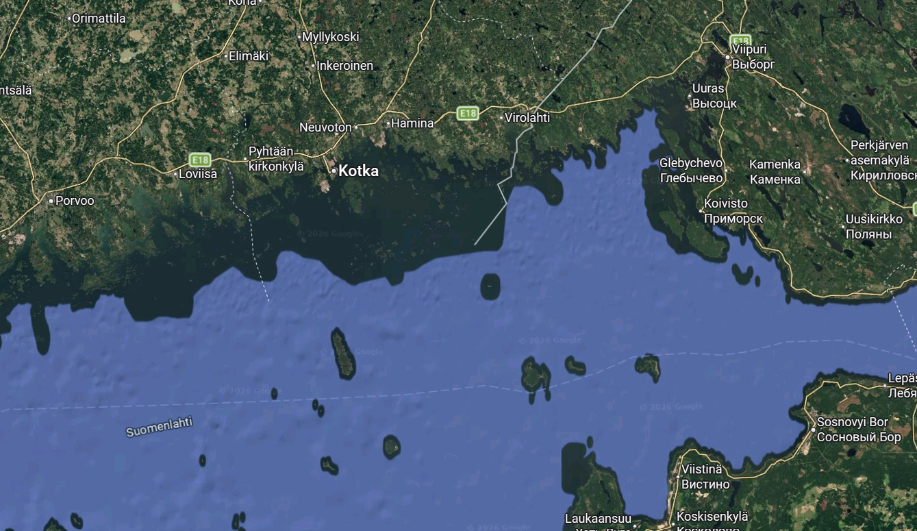 The area around Kotka. / Google Maps
